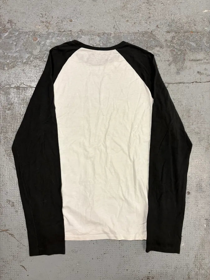 2010s Ralph Lauren Black & White Indian Chief Skull Raglan Longsleeve T-Shirt wGmKJWU 5