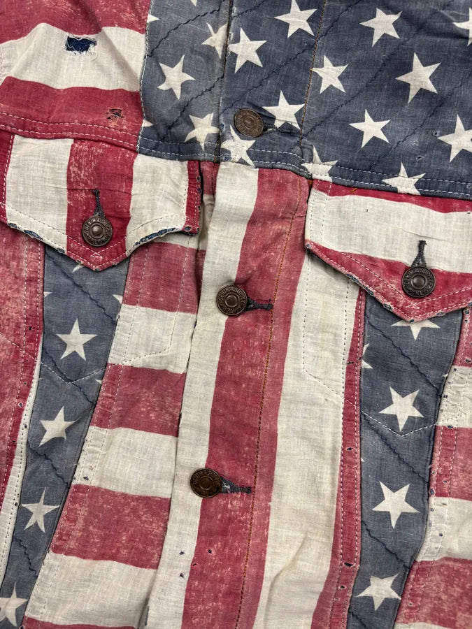 2010s Ralph Lauren Blue American Flag Denim Jacket IIGvEdE 7