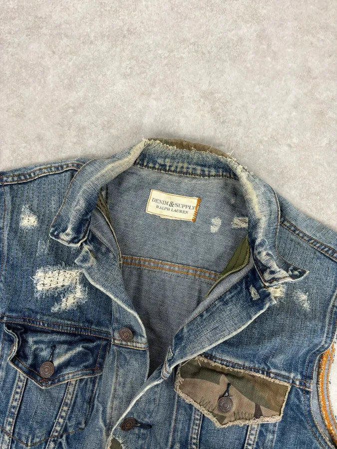 2000s Ralph Lauren Blue Denim Vest Distressed  dljzzTi 7