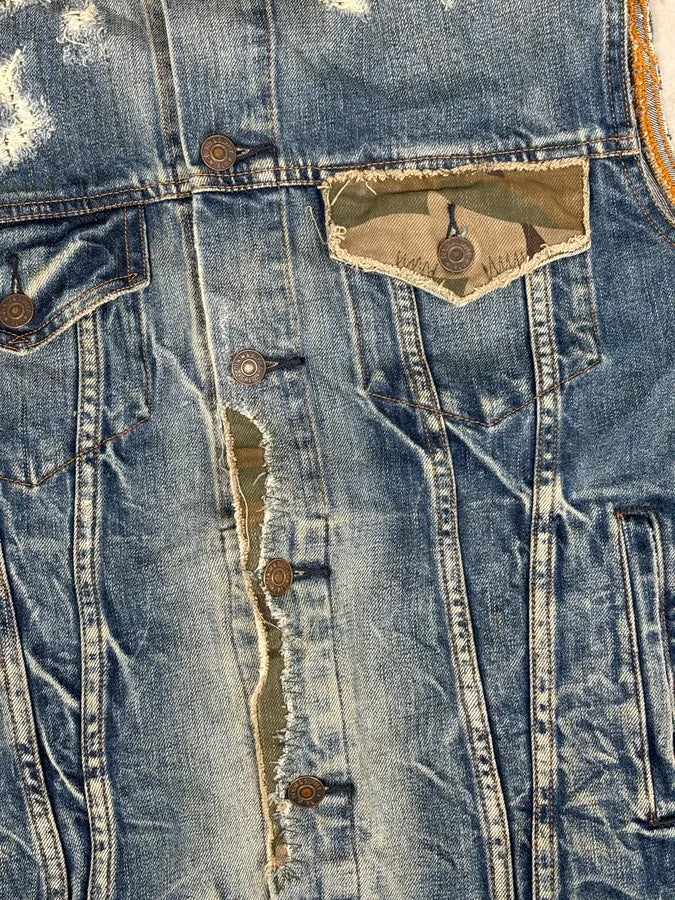 2000s Ralph Lauren Blue Denim Vest Distressed  dljzzTi 8