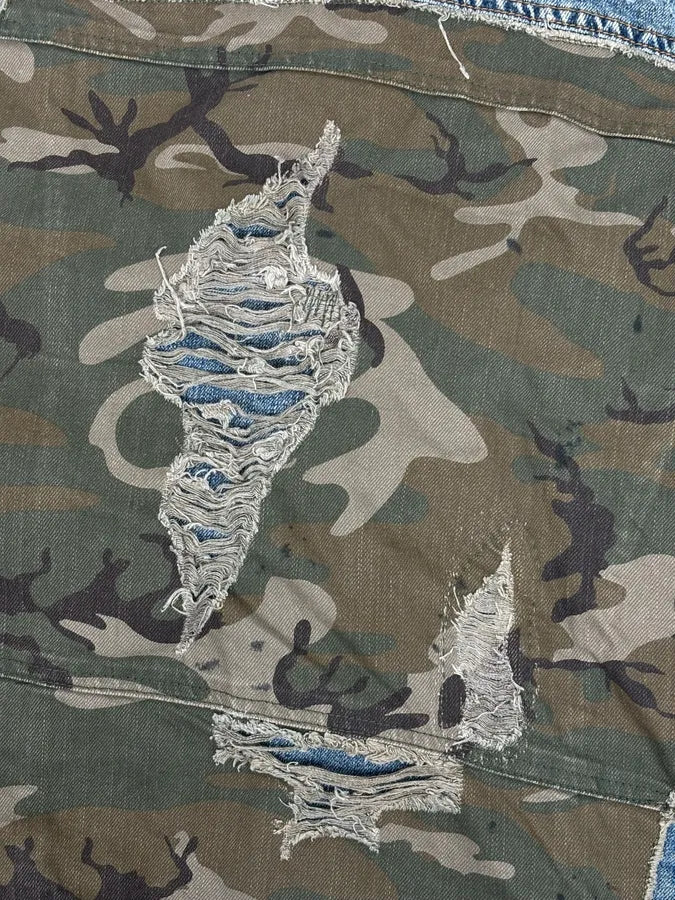 2000s Ralph Lauren Blue Denim Vest Distressed  dljzzTi 9