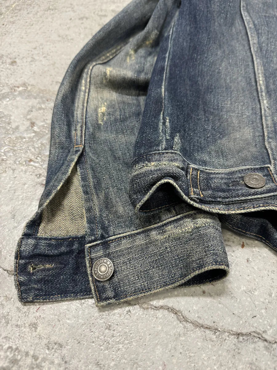 2000s Ralph Lauren Blue Distressed Denim Jacket gWQXxMg 6