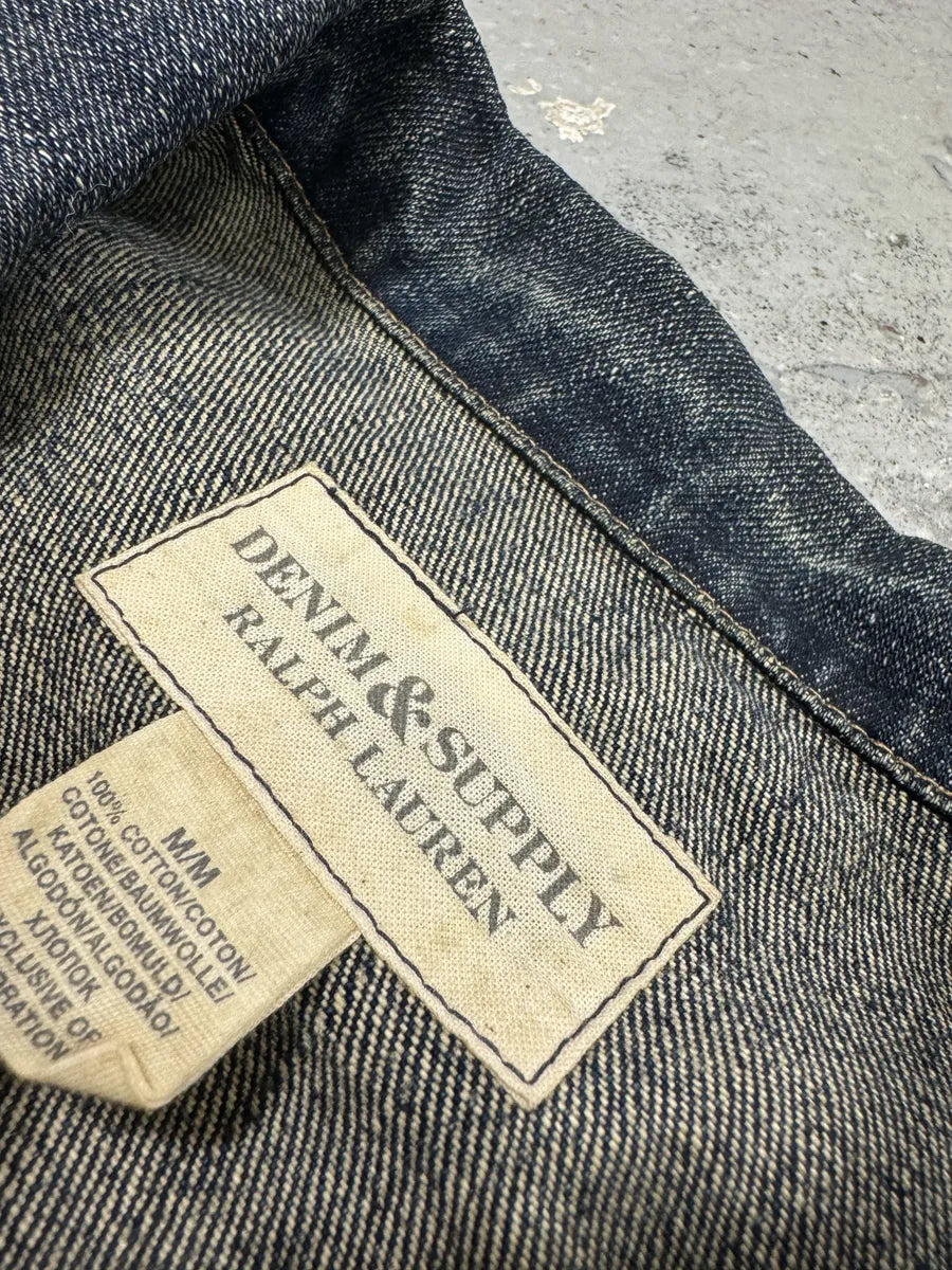 2000s Ralph Lauren Blue Distressed Denim Jacket gWQXxMg 8