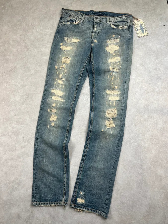 Ralph Lauren Blue Distressed Bleeker Skinny Jeans HQXGlOm 4