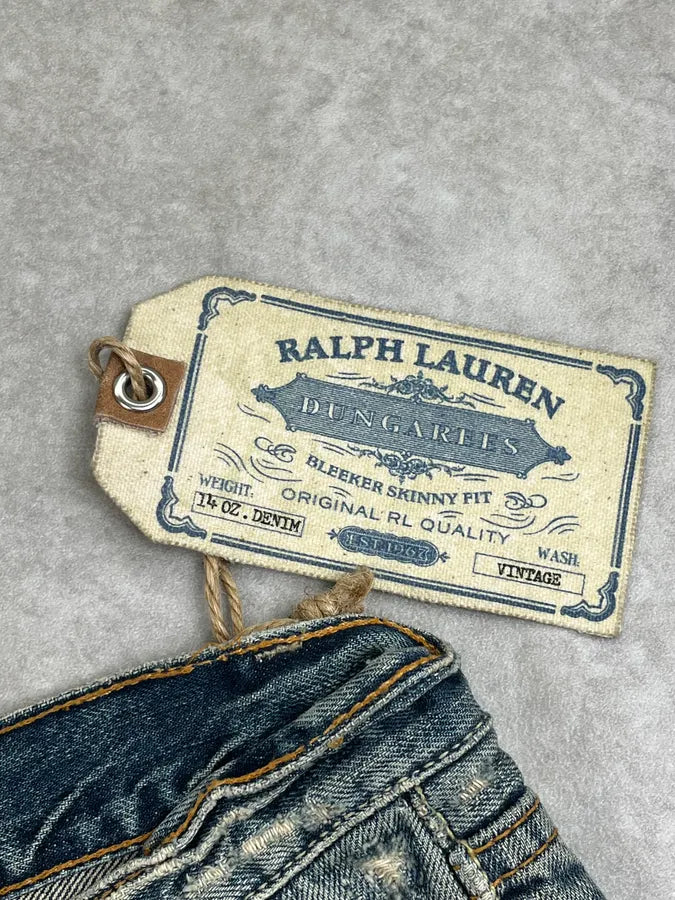 Ralph Lauren Blue Distressed Bleeker Skinny Jeans HQXGlOm 10