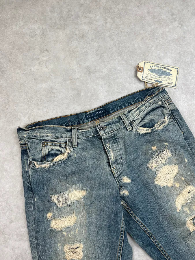 Ralph Lauren Blue Distressed Bleeker Skinny Jeans HQXGlOm 5