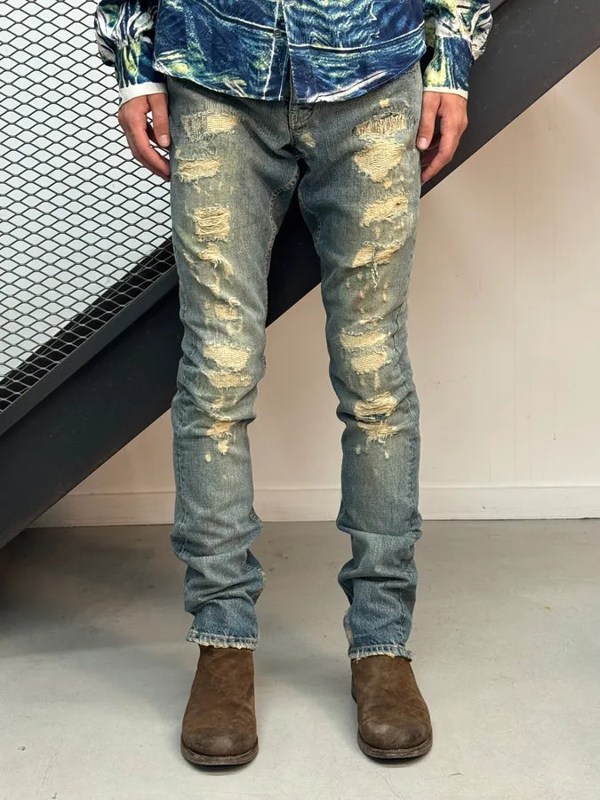 Ralph Lauren Blue Distressed Bleeker Skinny Jeans HQXGlOm 0