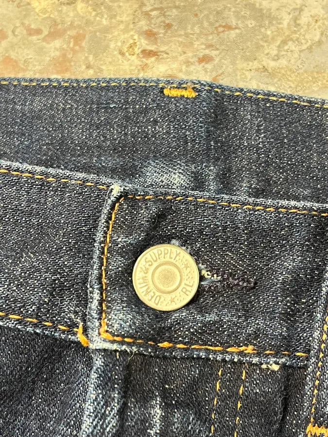 2000s Ralph Lauren Blue Patchwork Effect Slim Denim Jeans QbUtpxK 11