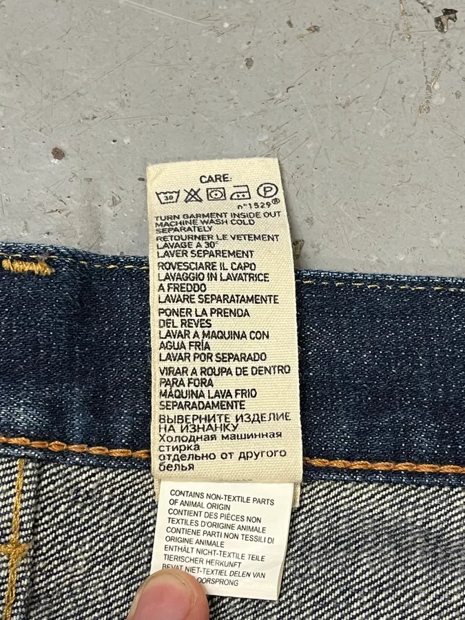 2000s Ralph Lauren Blue Patchwork Effect Slim Denim Jeans QbUtpxK 12