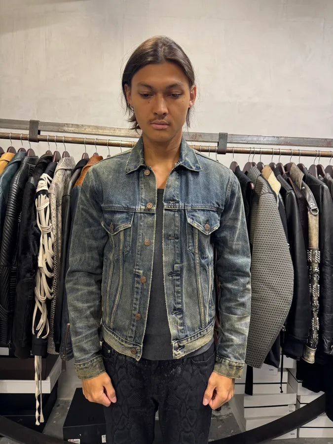 2000s Ralph Lauren Blue USA Flag Eagle Denim Jacket bCahhFH 3