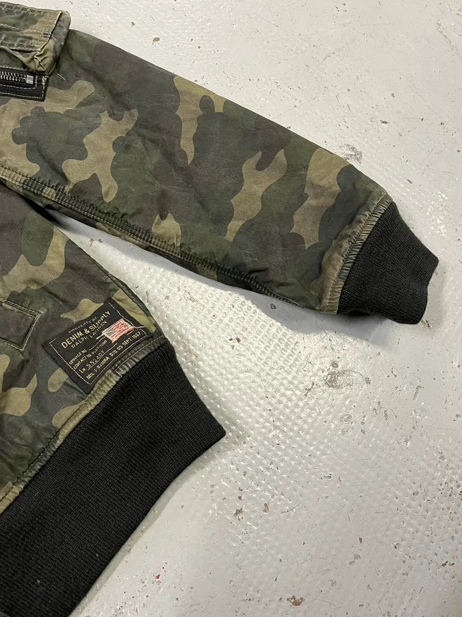2000s Ralph Lauren Camouflage Olive Bomber Jacket NCLkOUN 5