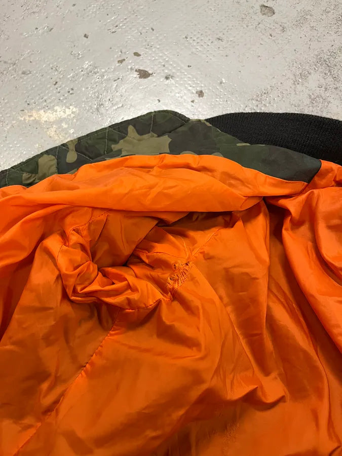 2000s Ralph Lauren Camouflage Olive Bomber Jacket NCLkOUN 9