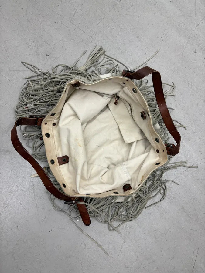2010s Ralph Lauren Cream Fringe Shell Shoulder Bag KWrgMpF 6