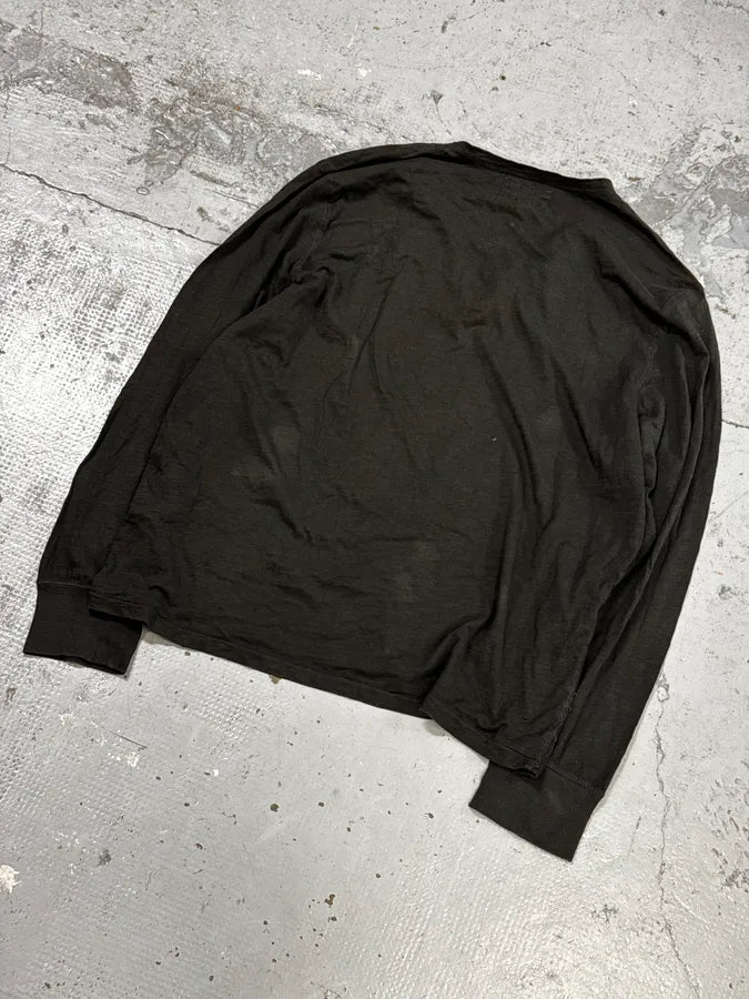 2000s Ralph Lauren Dark Brown America Henley Longsleeve wnlpuLh 5