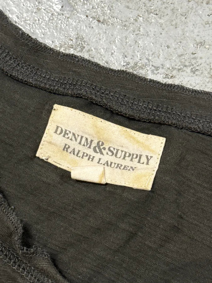 2000s Ralph Lauren Dark Brown America Henley Longsleeve wnlpuLh 8