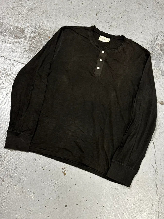 2000s Ralph Lauren Dark Brown America Henley Longsleeve wnlpuLh 4