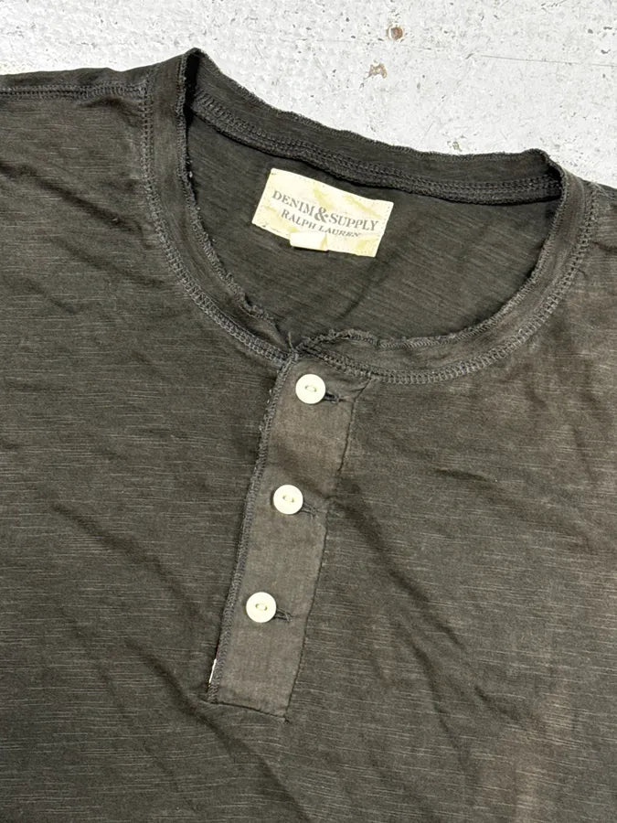 2000s Ralph Lauren Dark Brown America Henley Longsleeve wnlpuLh 6