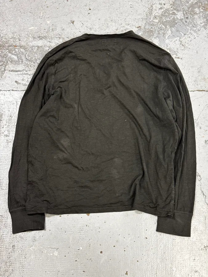 2000s Ralph Lauren Dark Brown America Henley Longsleeve wnlpuLh 3
