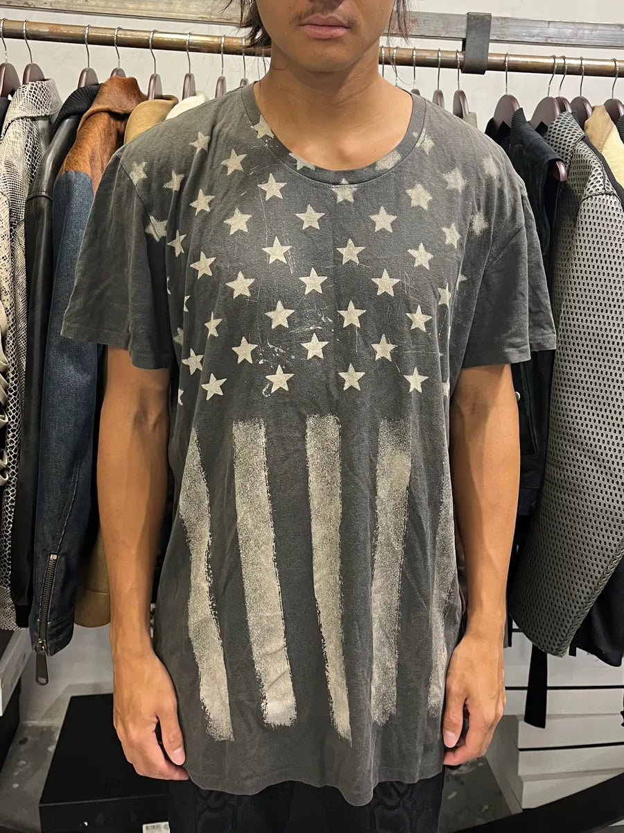 2000s Ralph Lauren Dark Grey USA Flag T-Shirt lXKPXID 1