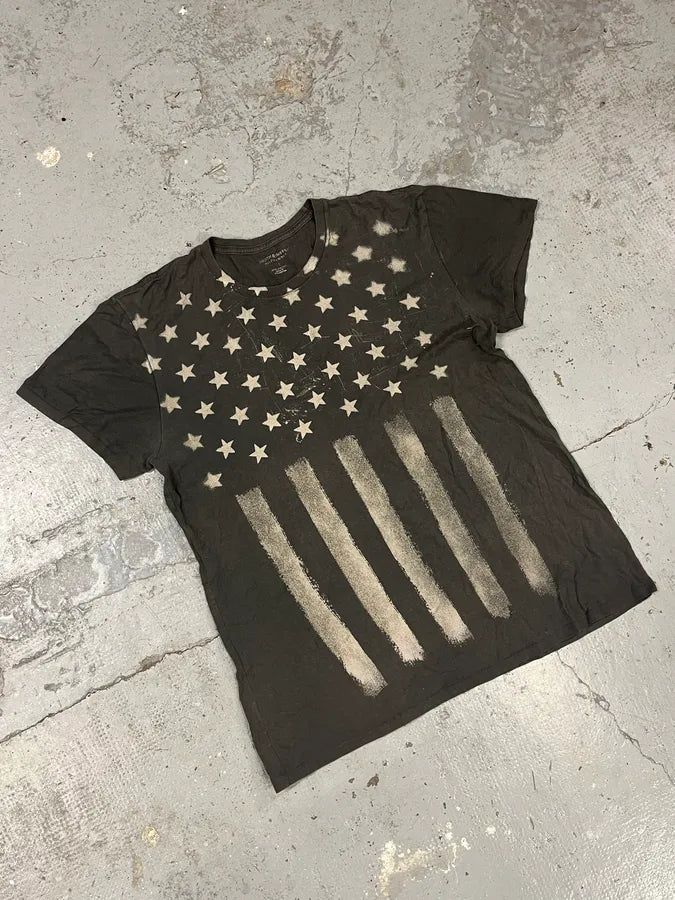 2000s Ralph Lauren Dark Grey USA Flag T-Shirt lXKPXID 3