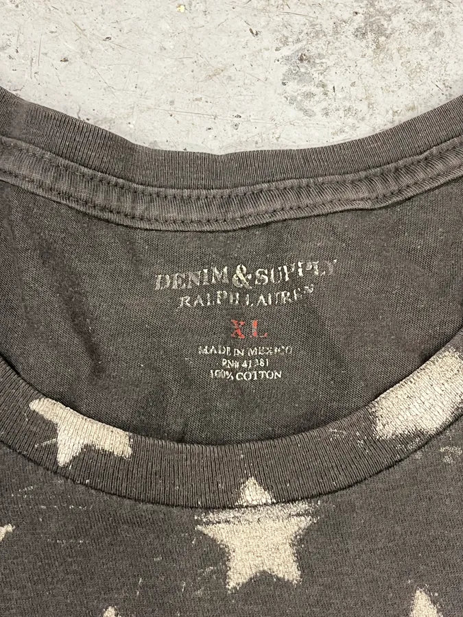 2000s Ralph Lauren Dark Grey USA Flag T-Shirt lXKPXID 6