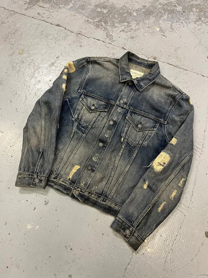 2000s Ralph Lauren Denim & Supply Blue Distressed Denim Jacket ZcEVUje 3