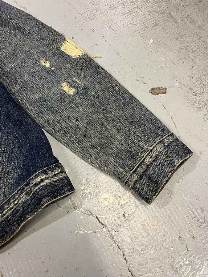 2000s Ralph Lauren Denim & Supply Blue Distressed Denim Jacket ZcEVUje 5