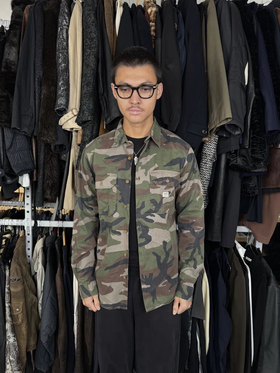 2000s Ralph Lauren Denim & Supply Camo Green Shirt ZiGYDmi 1