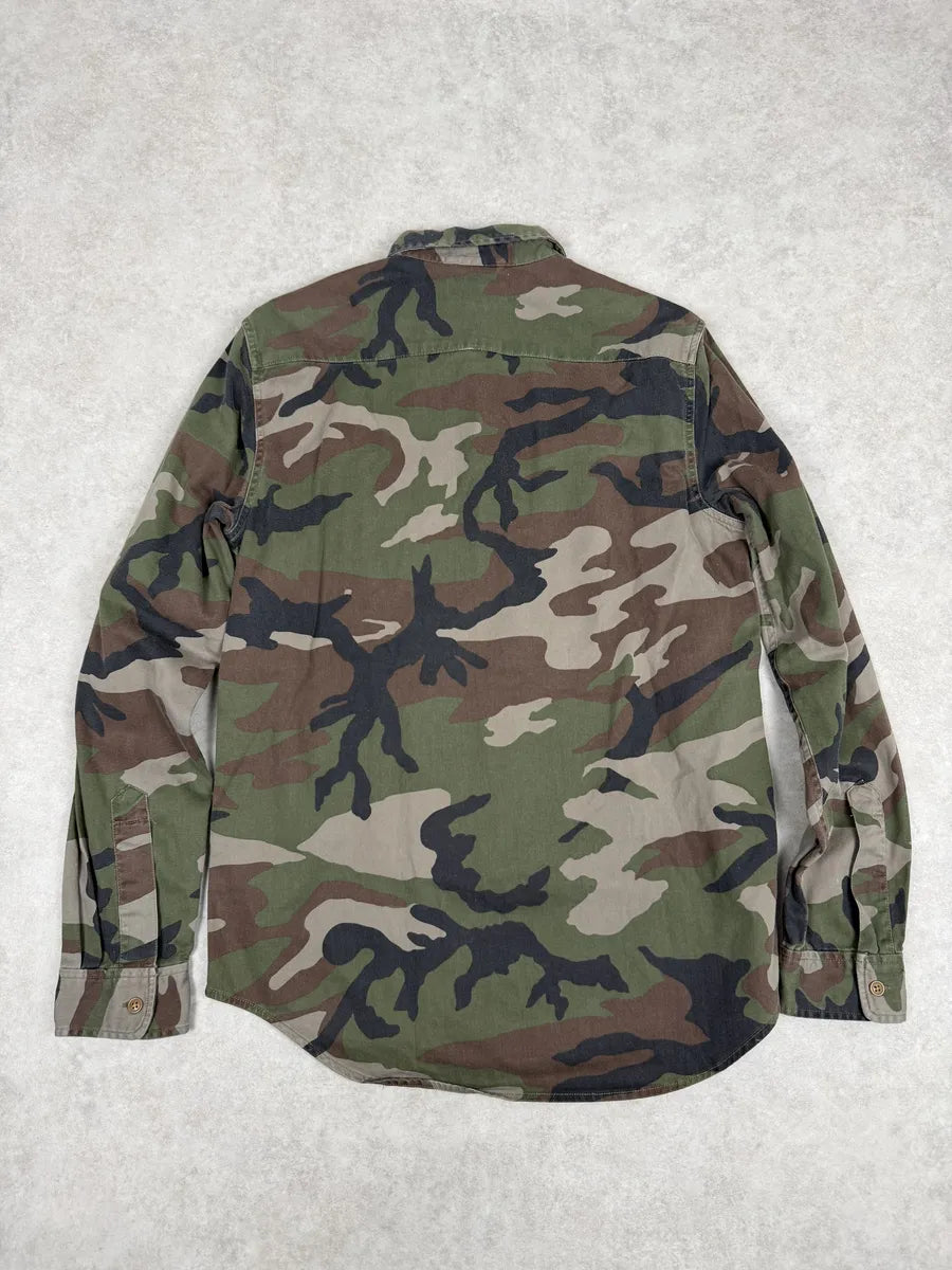 2000s Ralph Lauren Denim & Supply Camo Green Shirt ZiGYDmi 3