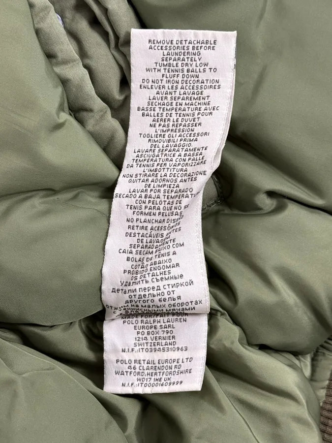 2000s Ralph Lauren Denim & Supply Khaki Fur Hood Vest Jacket TBpiTrn 10