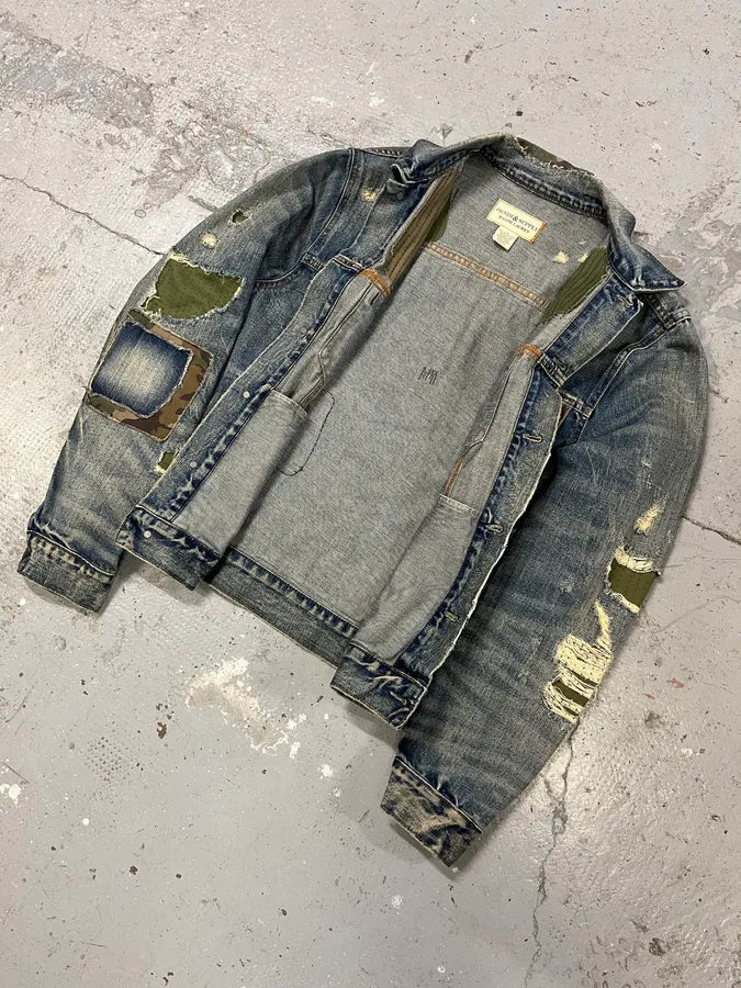 2000s Ralph Lauren Denim & Supply Military Distressed Blue Jacket (M) AxSDwuR 5
