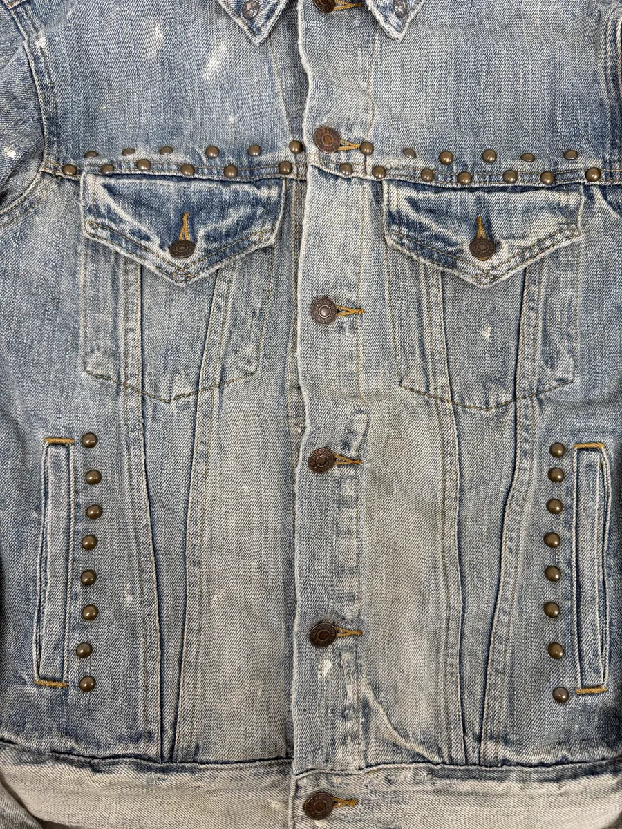 2000s Ralph Lauren Denim & Supply Pins Studded USA Flag Denim Jacket GhavbrN 10