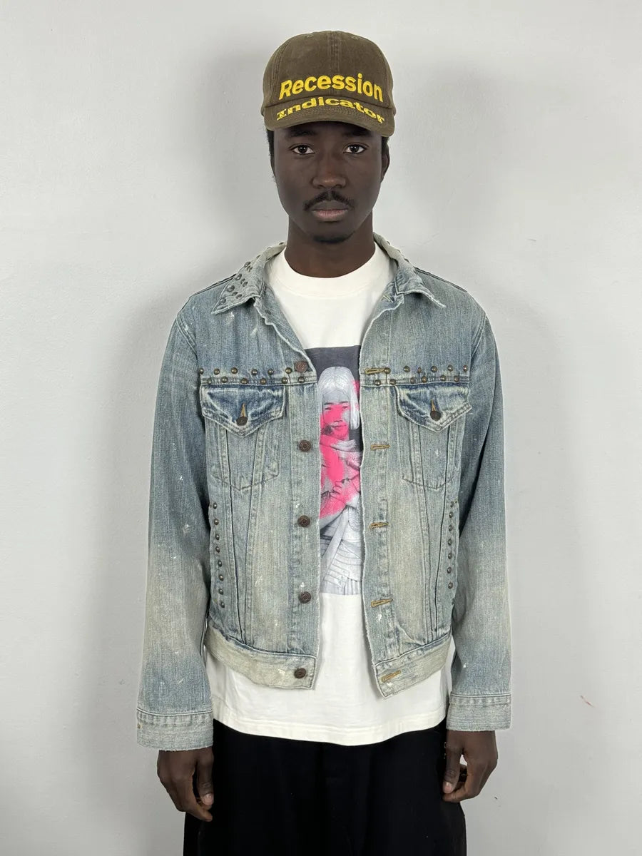 2000s Ralph Lauren Denim & Supply Pins Studded USA Flag Denim Jacket GhavbrN 3