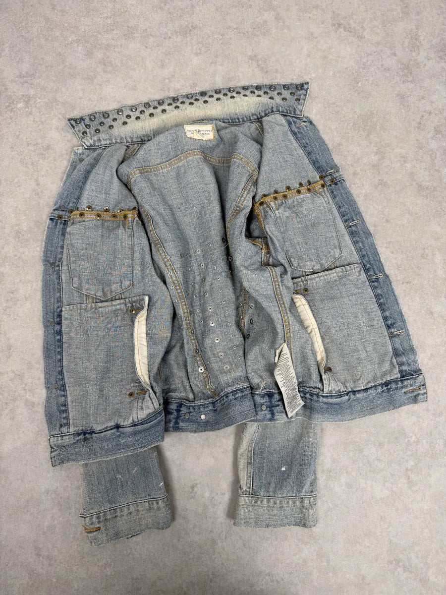 2000s Ralph Lauren Denim & Supply Pins Studded USA Flag Denim Jacket GhavbrN 7