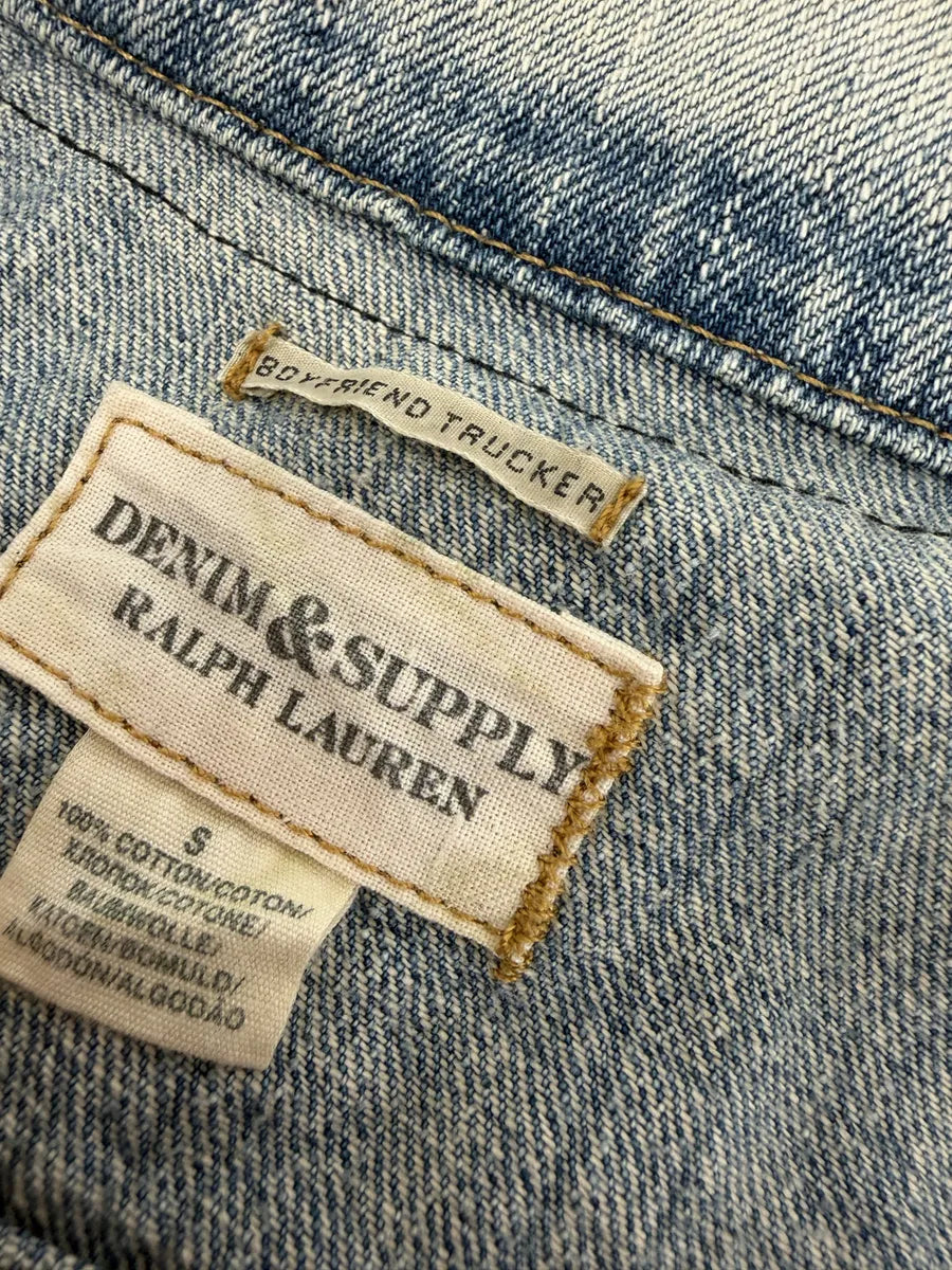 2000s Ralph Lauren Denim & Supply Pins Studded USA Flag Denim Jacket GhavbrN 9