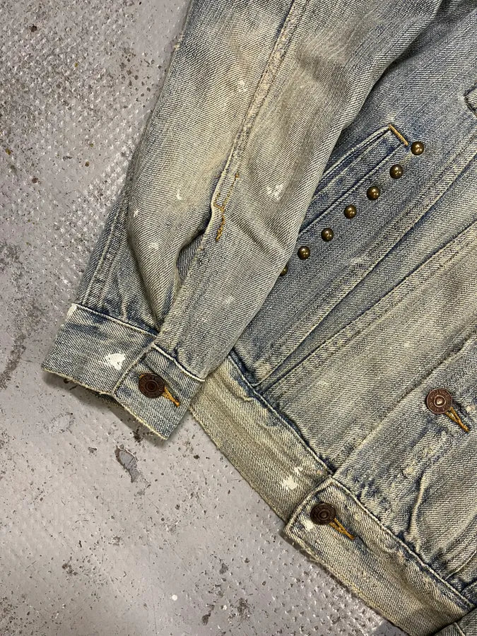 2000s Ralph Lauren Denim & Supply Pins Studded USA Flag Denim Jacket KSdzRvv 5