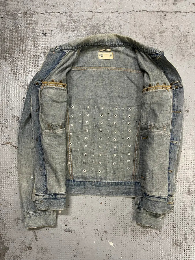 2000s Ralph Lauren Denim & Supply Pins Studded USA Flag Denim Jacket KSdzRvv 8