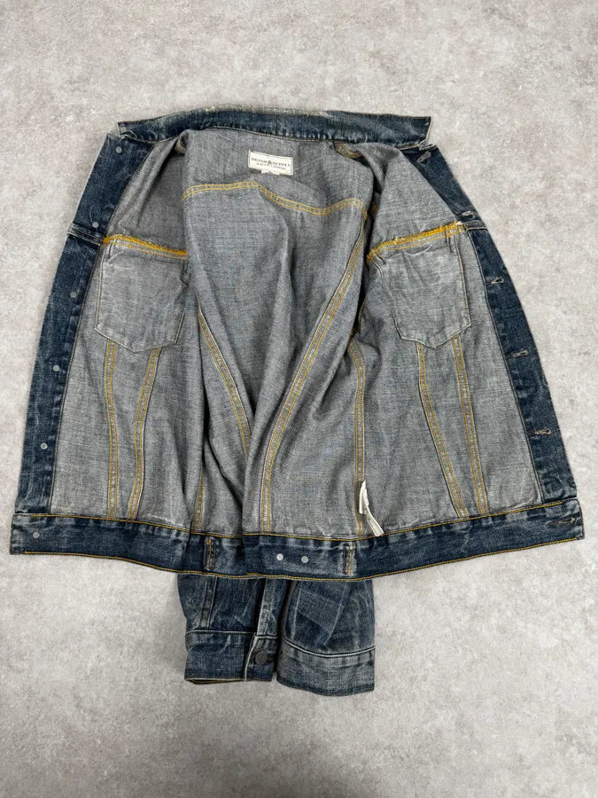 2000s Ralph Lauren Denim & Supply USA Flag Faded Blue Denim Jacket pPrqVHG 5