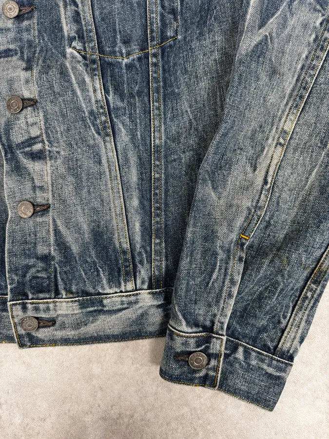 2000s Ralph Lauren Denim & Supply USA Flag Faded Blue Denim Jacket pPrqVHG 7