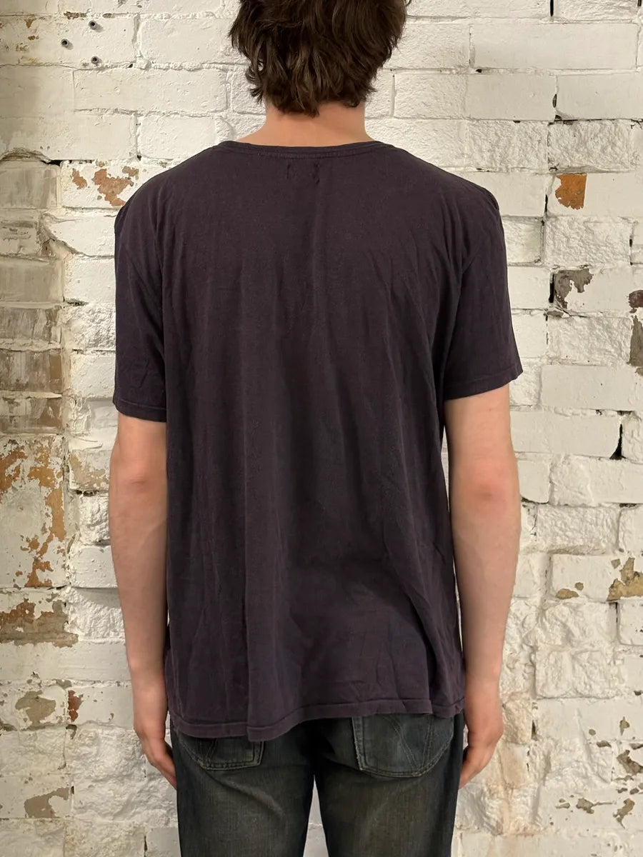 2000s Ralph Lauren Denim & Supply USA Japan Destroyed Flag Faded Black T-Shirt TgXQzIu 2