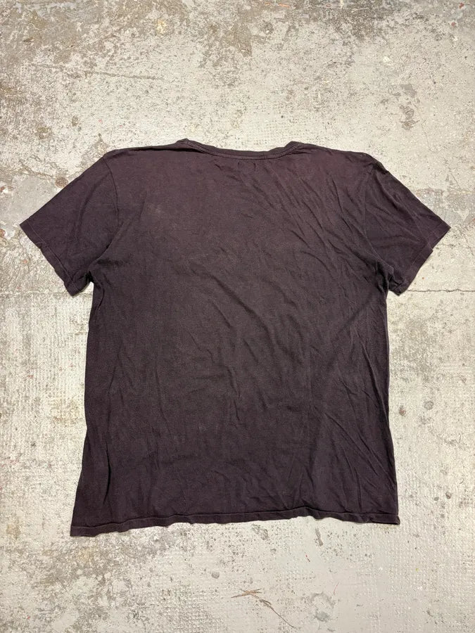 2000s Ralph Lauren Denim & Supply USA Japan Destroyed Flag Faded Black T-Shirt TgXQzIu 5