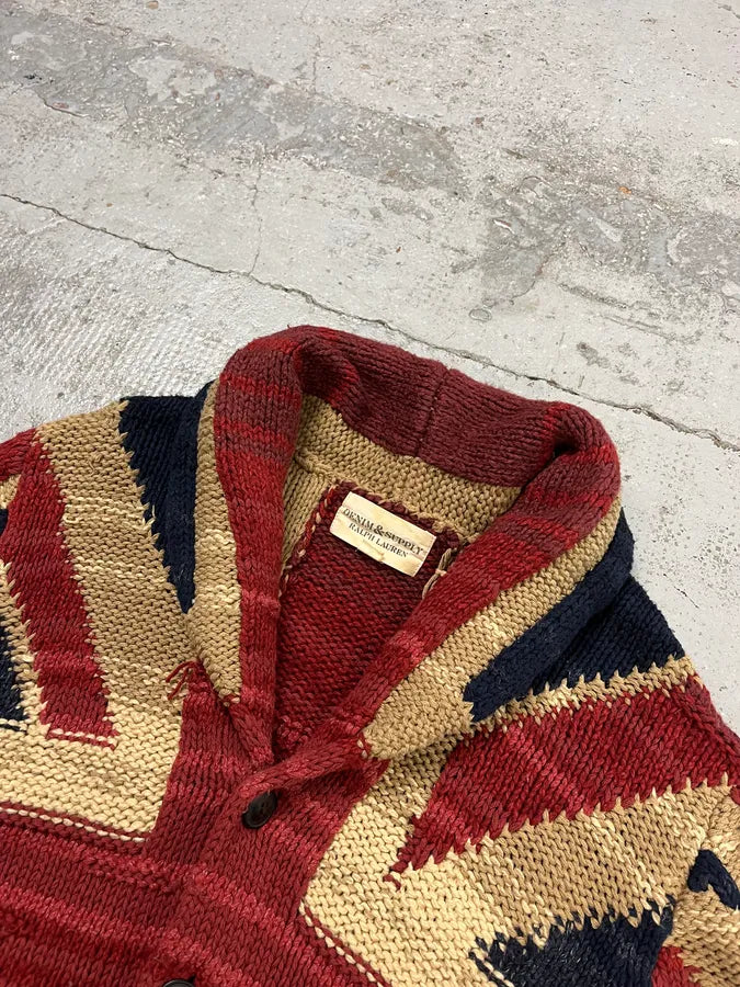 2000s Ralph Lauren Denim & Supply Wool UK Flag Buttoned Cardigan Sweater mklRnbz 4