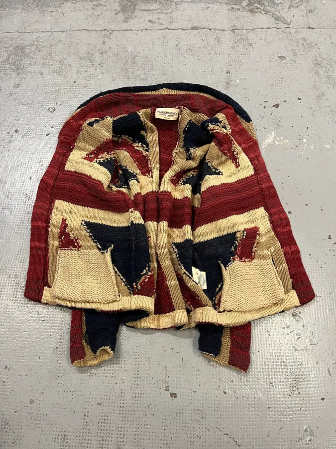 2000s Ralph Lauren Denim & Supply Wool UK Flag Buttoned Cardigan Sweater mklRnbz 7