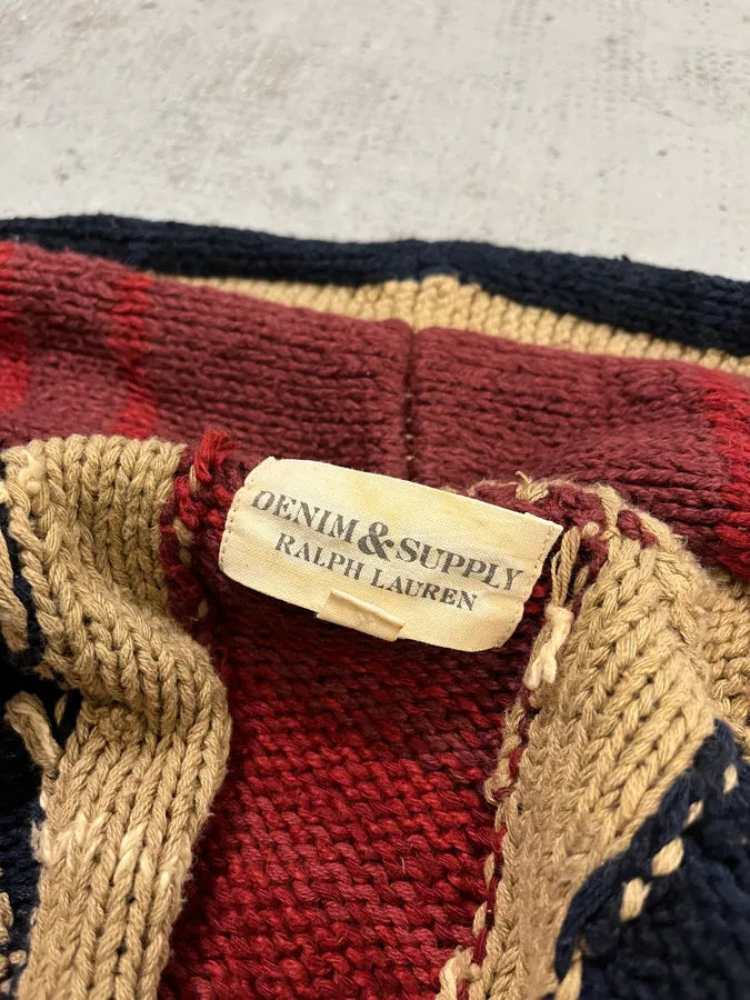 2000s Ralph Lauren Denim & Supply Wool UK Flag Buttoned Cardigan Sweater mklRnbz 8
