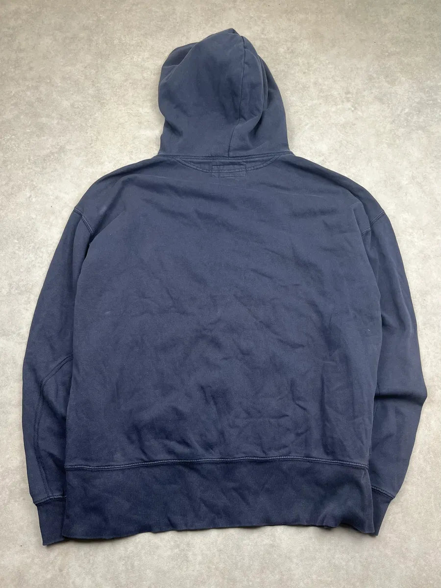 2010s Ralph Lauren Denim Supply Navy Cotton Distressed Flag Hoodie kzBdpCr 5