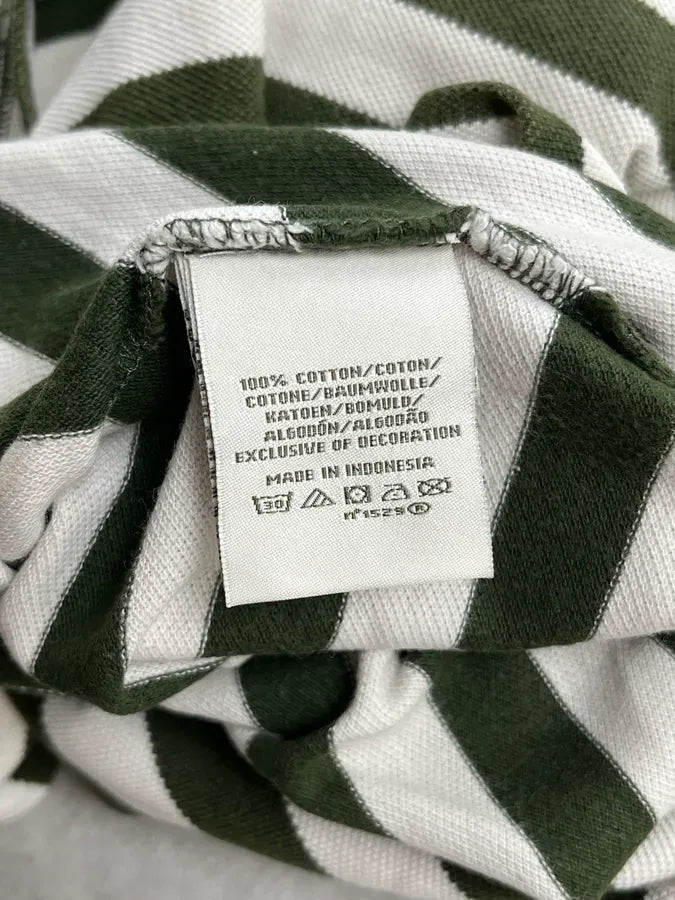 2000s Ralph Lauren Forest Green White Striped Polo Shirt IDURqBo 8