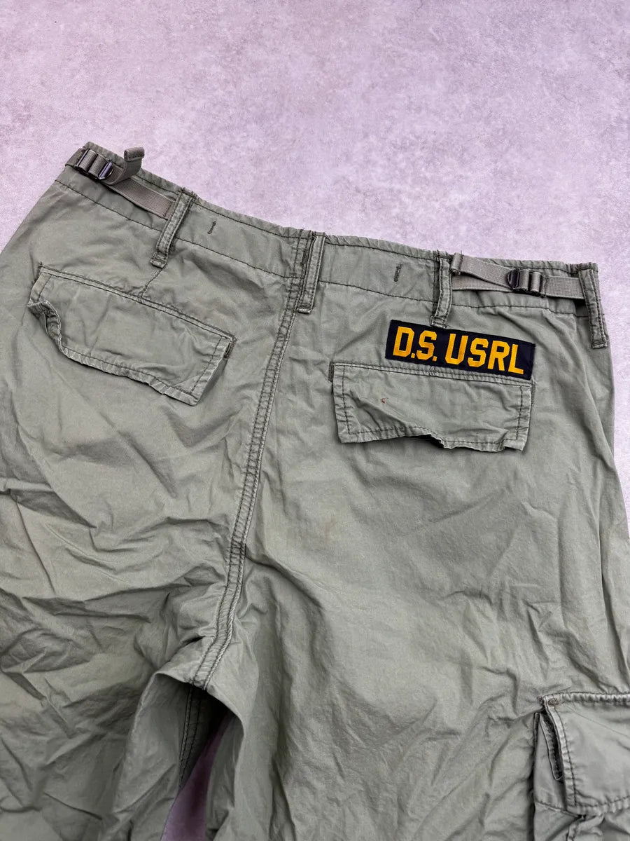 SS2011 Ralph Lauren Green Cargo USA Patch Shorts AKWRJPU 6