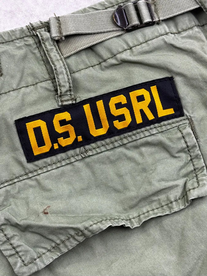 SS2011 Ralph Lauren Green Cargo USA Patch Shorts AKWRJPU 8