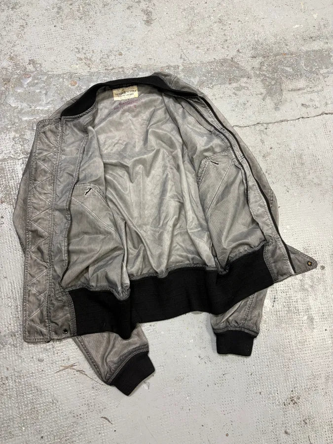 AW2011 Ralph Lauren Grey Cargo Pocket Sample Bomber Jacket qzHlqIx 6