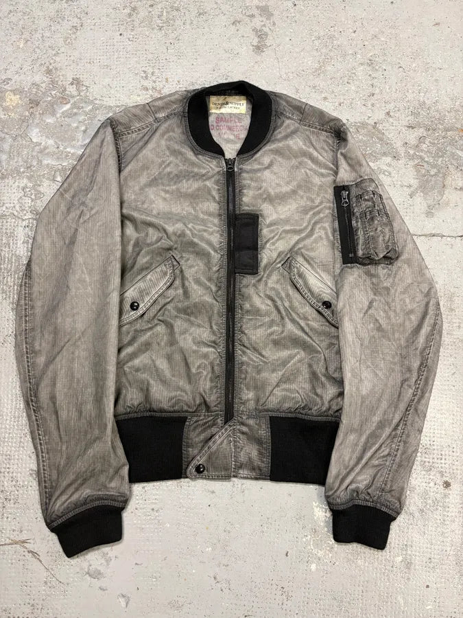 AW2011 Ralph Lauren Grey Cargo Pocket Sample Bomber Jacket qzHlqIx 0